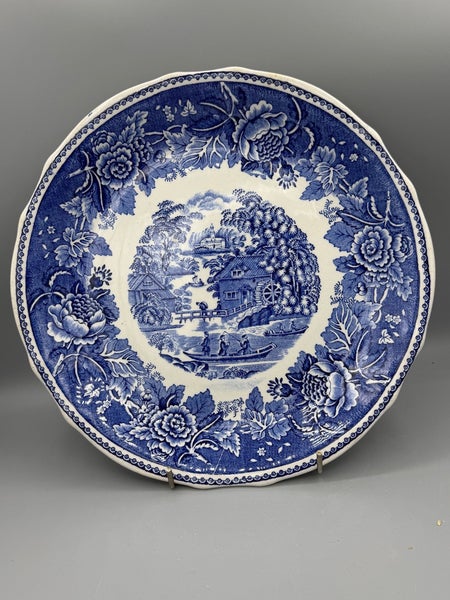 Arabia, Sininen maisema, tarjoilulautanen, 25cm, piippuleimalla 1932-1949
