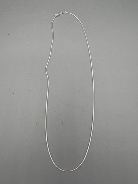 KultaGabriel, K&auml;&auml;rmeketju, Hopeaa, 45cm, 1.2mm