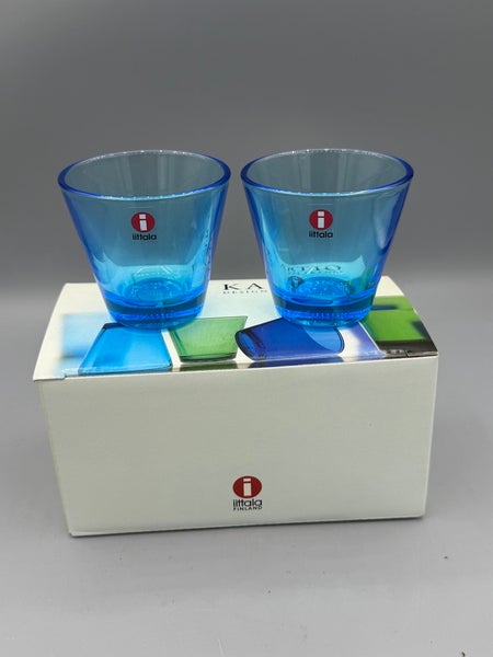 Iittala, Kaj Franck, Kartio, Pikkulasi 7 cl, Sininen, 2 kpl