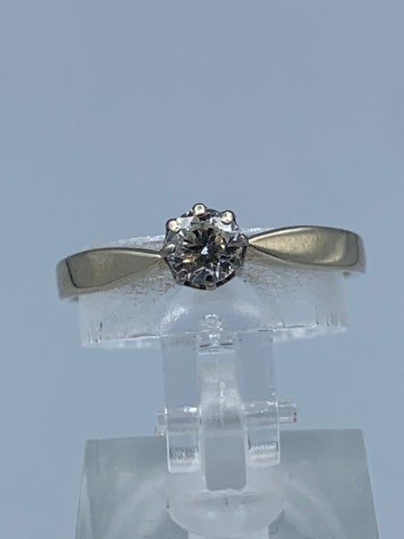 Vintage Timanttisormus, valkokultaa, 0,25ct
