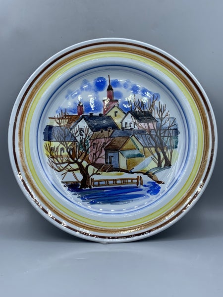 Arabia, k&auml;sinmaalattu lautanen