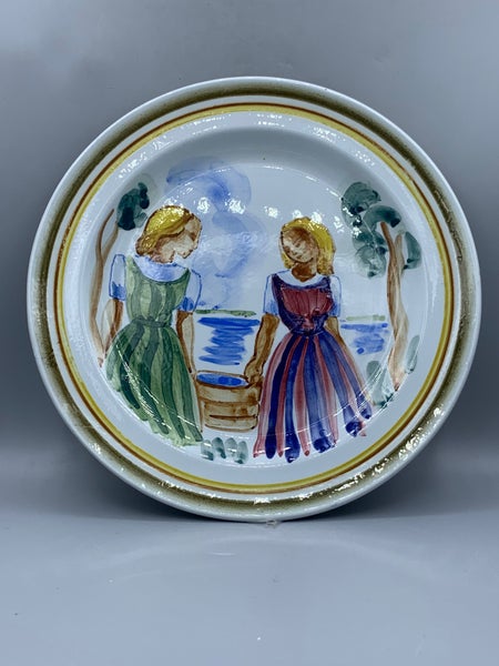 Arabia, k&auml;sinmaalattu koriste lautanen